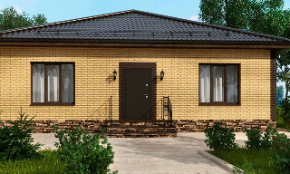 Проекты одноэтажных домов из кирпича | Строй-Прк - Прокопьевск от 3667 рублей